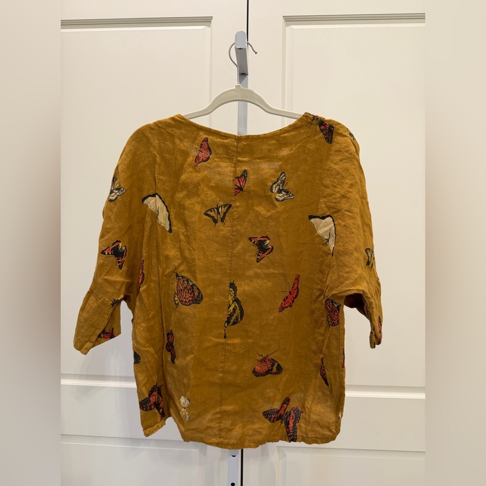Viola borghi linen butterfly top size small - Picture 5 of 5